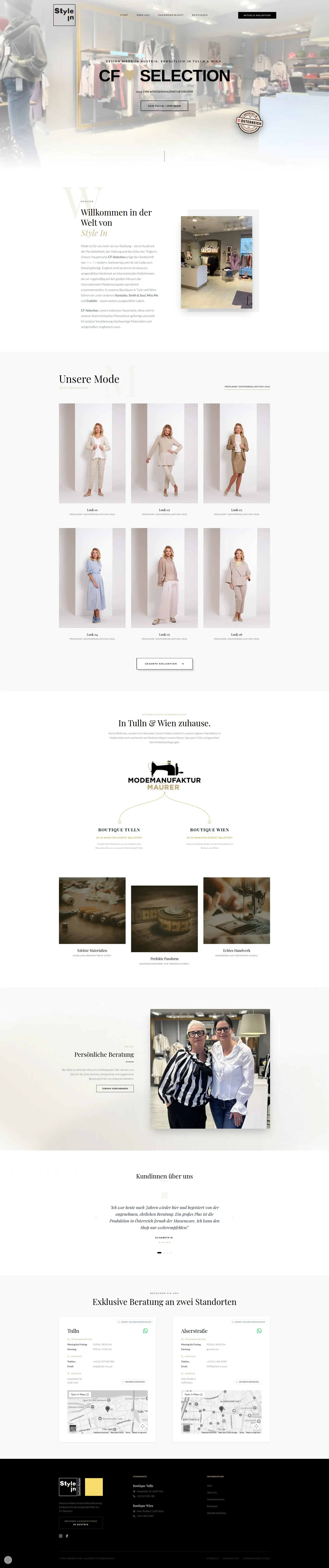 Website-Screenshot: Style in